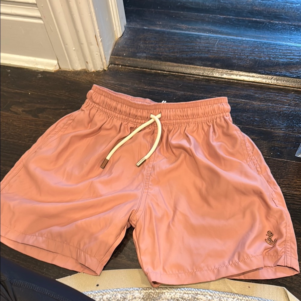 Metro Pink Swim Trunks with Elastic Waistband